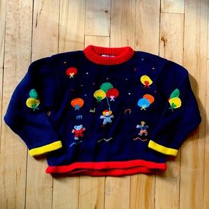 Vintage Gougane Birthday Child’s Sweater